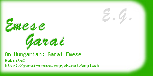 emese garai business card